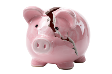 A cracked piggy bank (1)