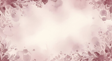Romantic floral watercolor background with pink and purple hues