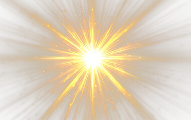 Obraz premium PNG sparkling light flare with glowing beams, bright bokeh bursts, and abstract disco explosion, perfect for festive events, futuristic stage shows, or night celebration backgrounds.