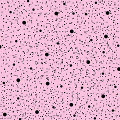 Black and pink monochrome template with dots. Vector illustration.