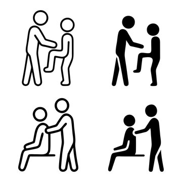 Physiotherapy and Examination Icons Set