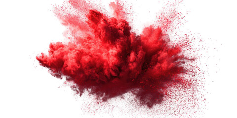 Explosive burst of crimson color