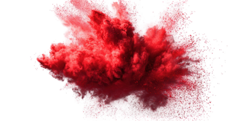 Explosive burst of crimson color