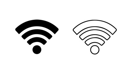 Wifi signal icons with transparent background