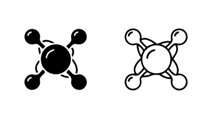 Molecular structure icon with transparent background