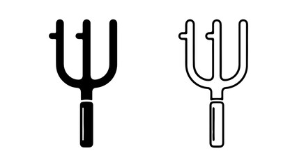Garden pitchforks with transparent background