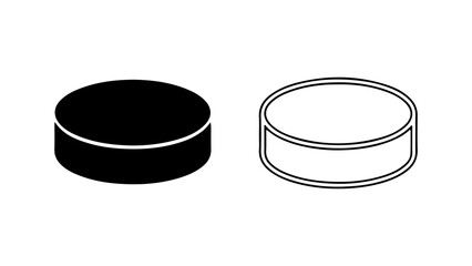 Cylinder shapes with outline and solid fill with transparent background