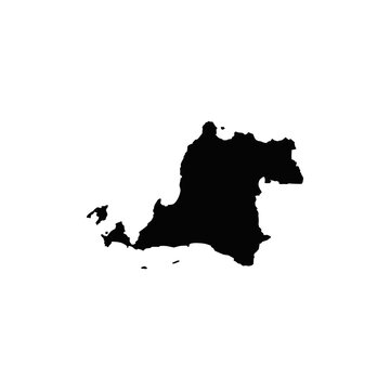banten map silhouette. indonesia country map