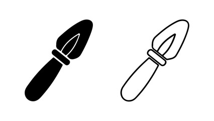 Palette knife with transparent background