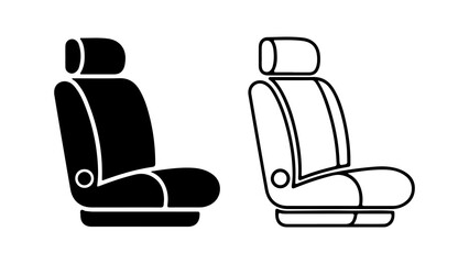 Car seat icon with transparent background