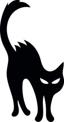  silhouette of a helloween cat icon