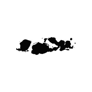 east nusa tenggara map silhouette. indonesia country map.