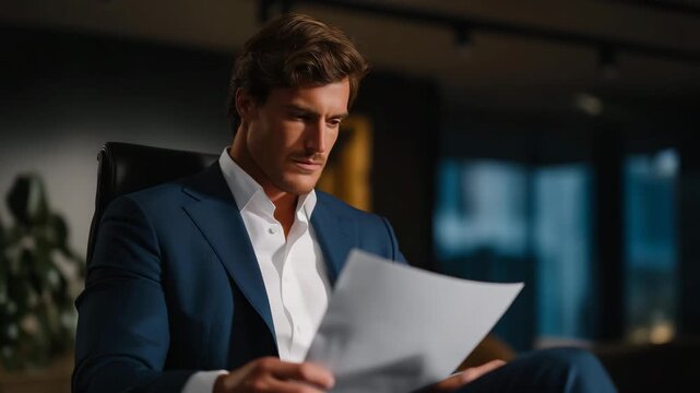 Butler delivering confidential documents to luxury office boardroom, showing absolute discretion, composed face concealing awareness of high-stakes corporate protocol and emotional discipline.
