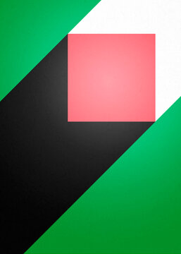 Modern geometric bauhaus illustration of the Palestine flag