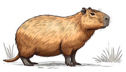 Illustration of a capybara