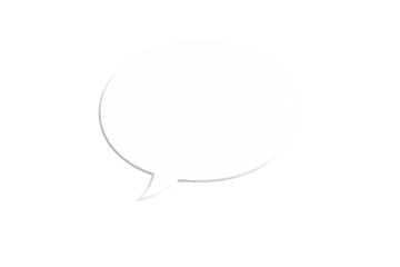 Simple white speech bubble