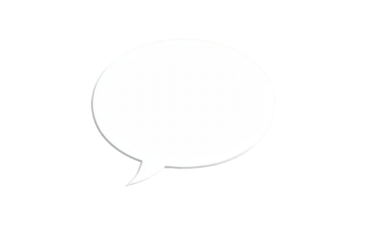 Simple white speech bubble