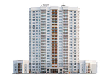 Modern apartment building facade (4)