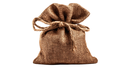 Burlap Sack Against Black
