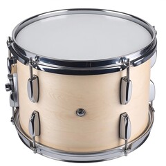 Light-colored drum, isolated on white
