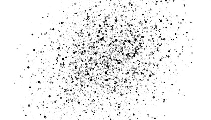 Monochrome speckled pattern against a pure white background