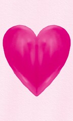 Abstract Pink Watercolor Heart Love Clipart Valentine Shape Element Decoration