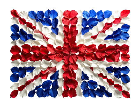 Floral flag design. Symbolic representation of a national emblem crafted from flower petals - Powered by Adobe