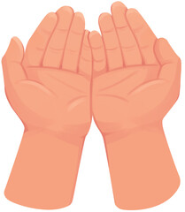 Praying Hand Gesture Illustration