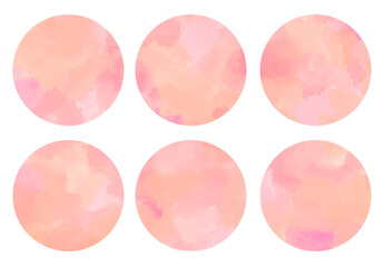 水彩のにじみのフレーム