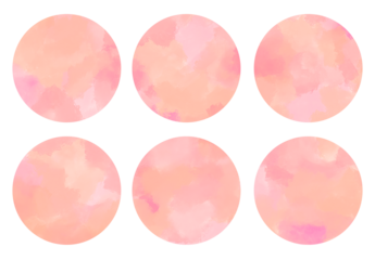 水彩のにじみのフレーム