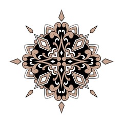 Fototapeta premium Mandala flower color pattern illustration