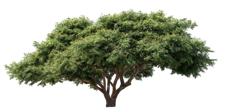 Lush green tree against black background (6)