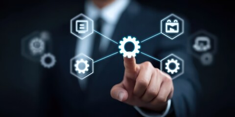 Fototapeta premium strategic planning as an intricate web connecting departments and goals across the organization