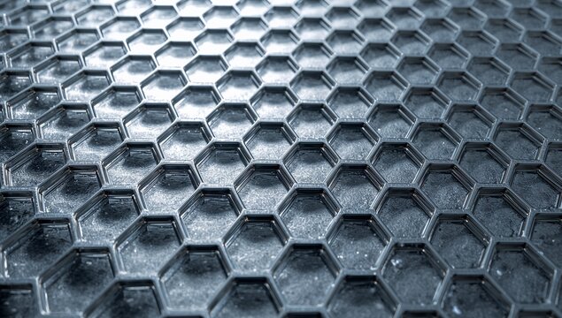Modern honeycomb pattern creating a stunning abstract background for technology, science, or industrial designs, perfect for futuristic projects and innovation