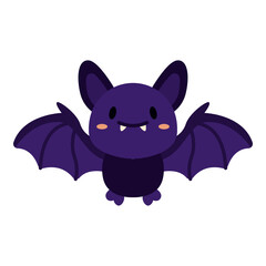 Creepy Bat Halloween Hand Drawn Illustration