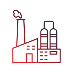 Factory icon with white background vector stock illustration