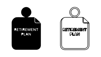 Obraz premium Retirement plan icon with transparent background