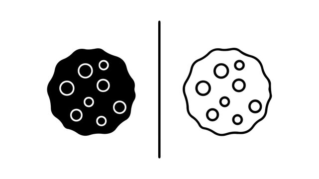 Chocolate chip cookies with transparent background