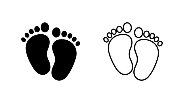Baby footprints with transparent background