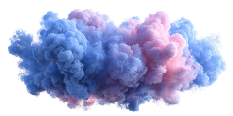 Colorful cloud of smoke