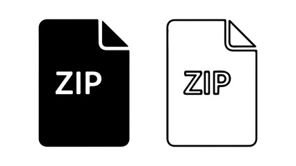 Zip file icons with transparent background