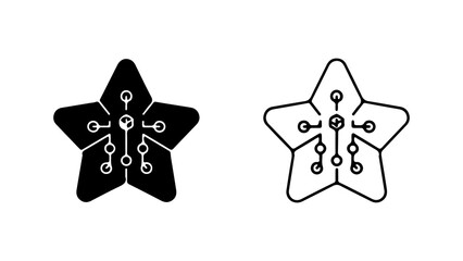 Circuit star with transparent background
