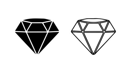 Diamond icons with transparent background