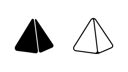 Pyramid shapes with transparent background