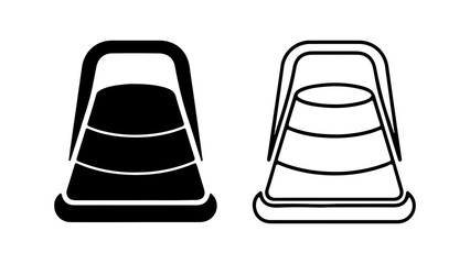 Chair icon set with transparent background