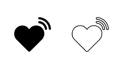 Heartbeat icon with transparent background