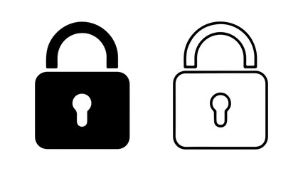 Lock icons with transparent background