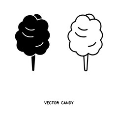 Cotton candy icon with transparent background