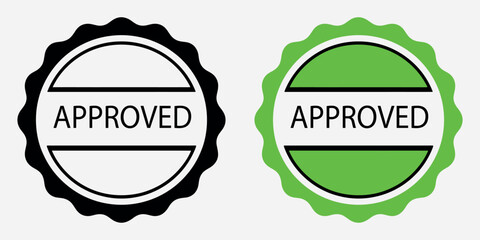 Approved stamp vector illustration — symbol of official authorization, verification, and successful validation for business or document approval designs.
