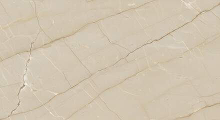 Warm Beige Marble Surface with Intricate Diagonal Golden Veins and Cracks.